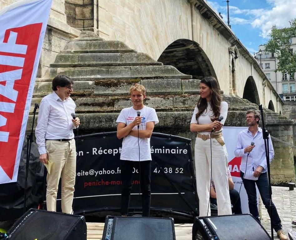 Plenitude, Énergie, Électricité, La Seine à la nage - revivez l’étape de l’aventurier Arthur Germain à Paris