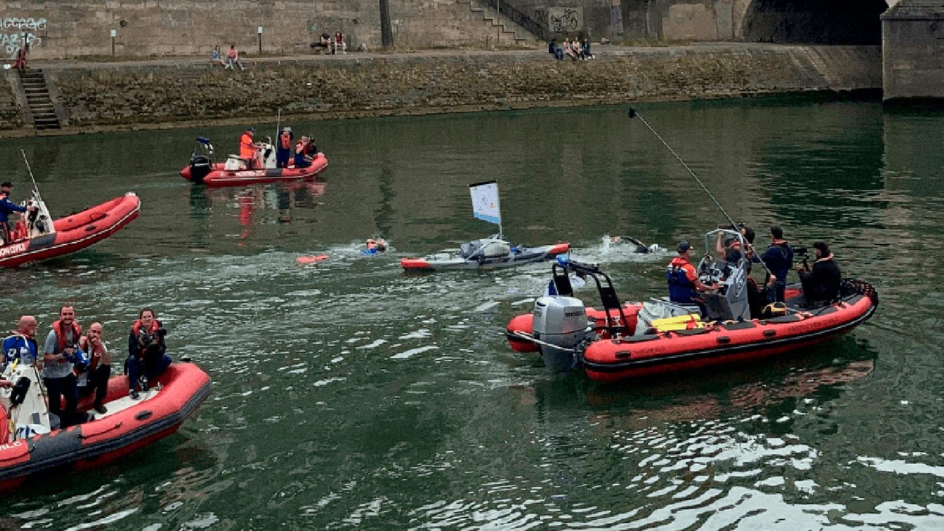 Plenitude, Énergie, Électricité, La Seine à la nage-revivez letape de l'aventurier Arthur Germain à Paris